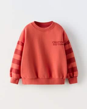 alan jones clothing Boys Typographic Print Oversized Fit Round-Neck Sweatshirt-picture-13