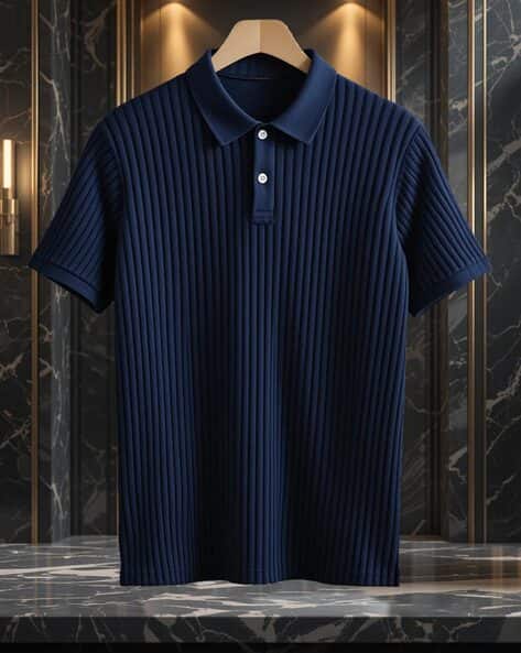 Buda Jeans Co Men Striped Regular Fit Polo T-Shirt