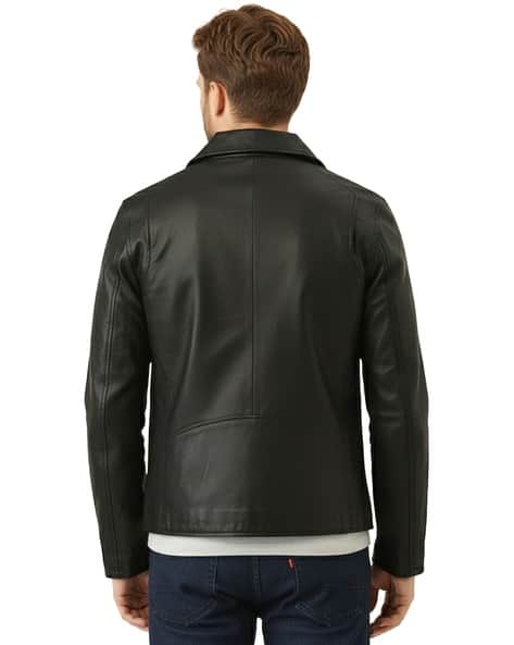 LEATHER RETAIL Men Regular Fit Spread-Collar Jacket - Image 2