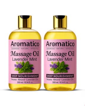 Women Set of 2 Lavender Mint Massage Oil for Natural Skin Moisturizer-image-10