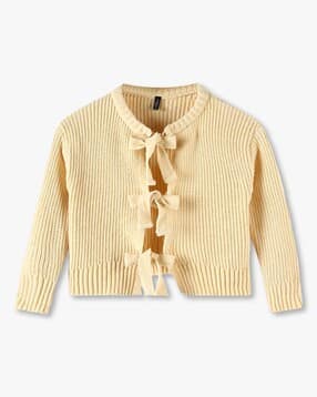 Girls Cardigan with Bow Tie-image-39