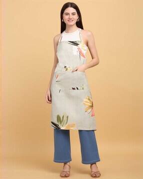 arrabi Printed Apron with Patch Pocket-picture-38