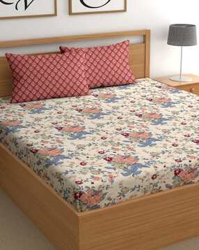 chhavi india Microfiber King Flat Printed Bedsheet-picture-40