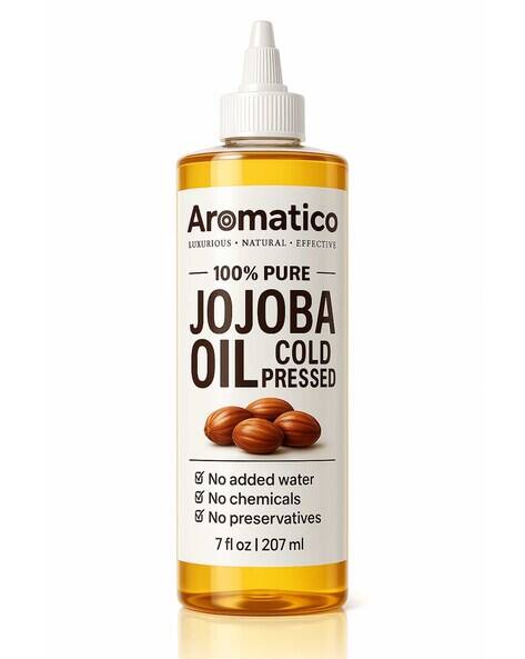 Aromatico Pure Cold Pressed Jojoba Oil for Hair & Skin
