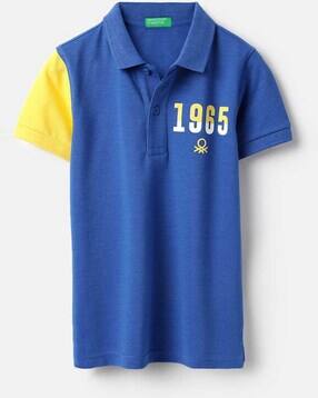 united colors of benetton Boys Numeric Print Regular Fit Polo T-Shirt-picture-25
