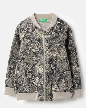 united colors of benetton Boys Paisley Print Cotton Jacket-picture-46