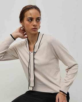 street9 Women Regular Fit V-Neck Sweater-picture-19