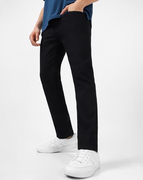 Men's Slim Fit Mid Rise Washed Jeans Stretchable