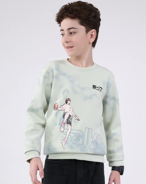 MONTE CARLO Boys Regular Fit Printed Sweatshirt
