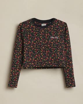 allen solly Girls Regular Fit Round-Neck T-shirt-picture-13