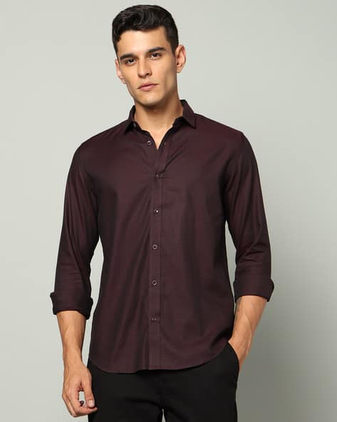 UNITED COLORS OF BENETTON Men Diamond Patterned Regular Fit Dobby Shirt