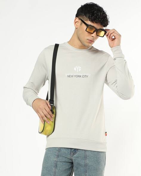 Buda Jeans Co Men Typographic Print Regular Fit Sweatshirt