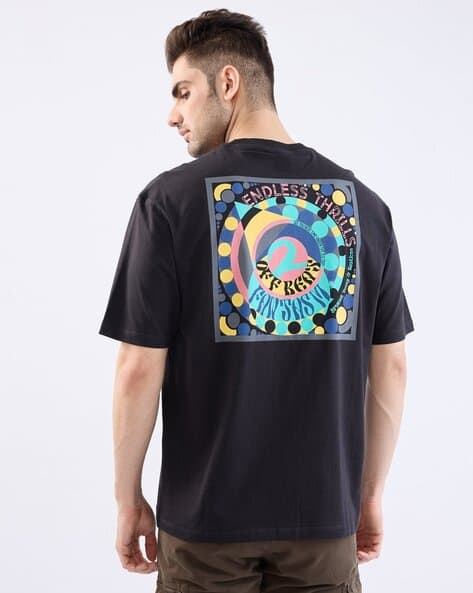 SPYKAR Men Graphic Print Relaxed Fit Crew-Neck T-Shirt