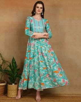 Buy Emerald Green Kurtas for Women by Biba Online | Ajio.com