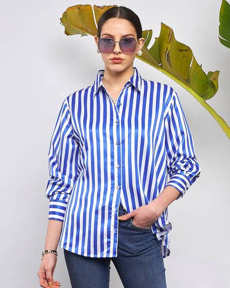 Sassafras Women Striped Relaxed Fit Shirt