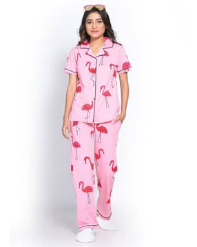 jade & julie Women Printed Shirt & Pyjamas Set-picture-24