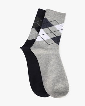 lee cooper Men Pack of 2 Checked Ankle-Length Socks-picture-11