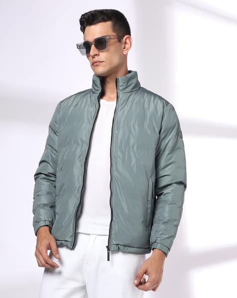 JOHN PLAYERS Men Stand-Collar Slim Fit Jacket