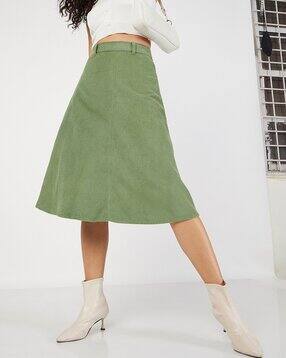 sassafras Women Ribbed A-Line Skirt-picture-17