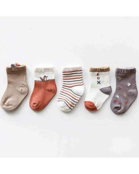 Gialon Infants Pack of 5 Printed Socks