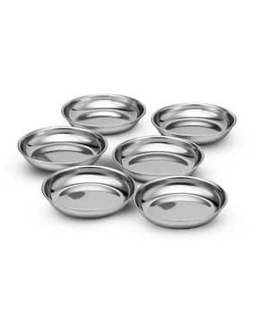 wonderchef Venice Stainless-Steel Halwa Plate Set of 6-picture-16