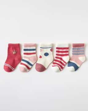 gialon Pack of 5 Girls Cotton Socks-picture-37