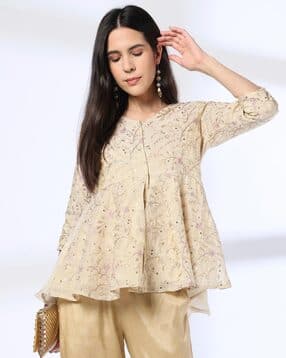 fusion Women Embroidered Relaxed Tunics-picture-53