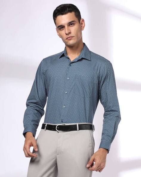 JOHN PLAYERS Men Printed Regular Fit Formal Shirt