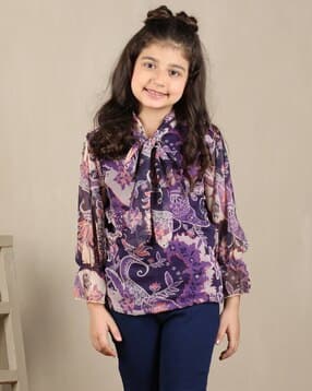 cutiekins Girls Floral Print Regular Fit Top-picture-40