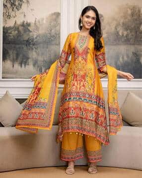 berrylicious Women Embroidered A-Line Kurta Suit Set-picture-31
