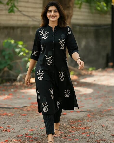 Styleelite Women Floral Print Straight Kurta Set