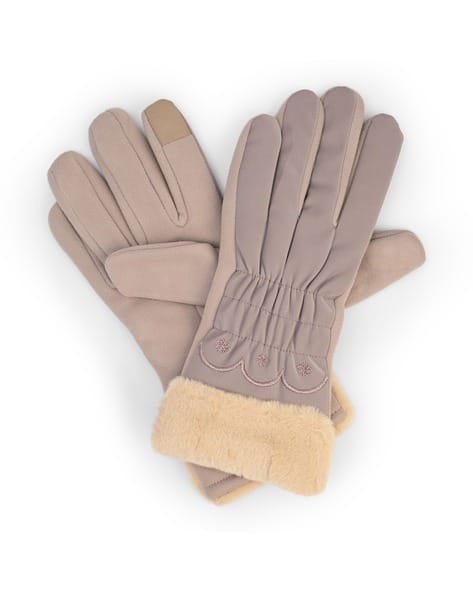 cazzano Women Woolen Graphic Winter Gloves