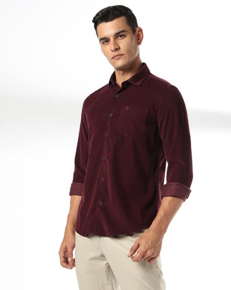 Men Slim Fit Corduroy Shirt Offers & Cashback