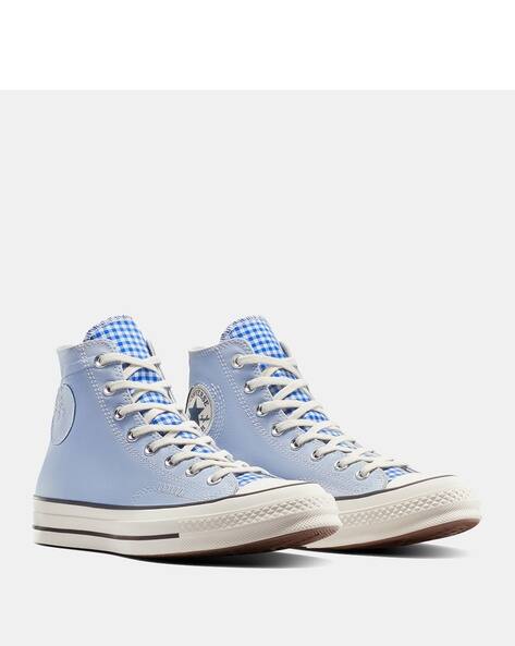 CONVERSE Unisex Chuck 70 Chambray & Gingham High-Top Polyester Sneakers