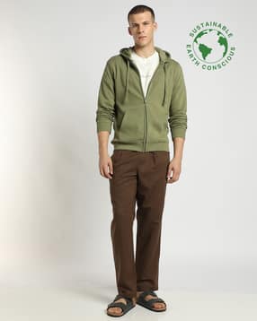 proearth by azorte Front Zip Solid Hoodie-picture-42