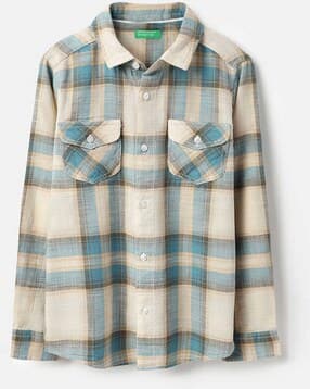 united colors of benetton Boys Checked Regular Fit Shirt-picture-12