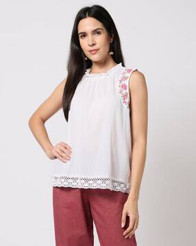 yousta Women Embroidered Sleeveless Top-picture-24