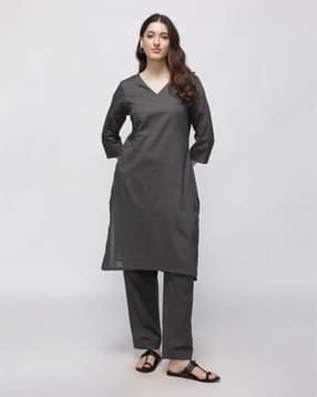 idk Women Floral A-Line Kurta-picture-45