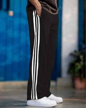 alpha tribe Men Striped Mid-Rise Track Pants-picture-21