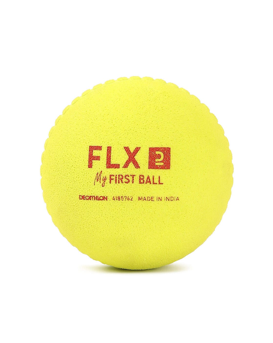 Decathlon FLX - Typographic Print Cricket Ball (Yellow)