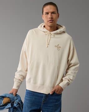 american eagle Men Typographic Print Hooded Sweatshirt-picture-23