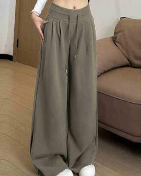 outzidr global Women Wide-Leg Track Pants with Drawstring Waist-picture-49