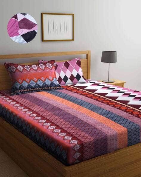 Arrabi Printed Double Size Fitted Bedsheet