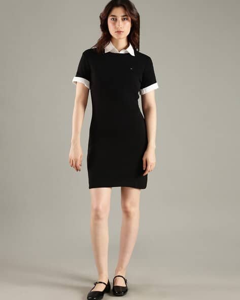 chinese dress ladies Stripe Peter Pan Collar Dress – P&M Embroidery