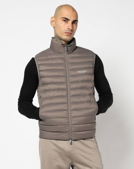 Buy ARMANI EXCHANGE MI/NY Quilted Regular Fit Gilet Online | Ajio.com