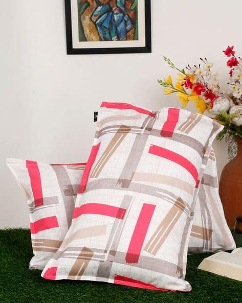 Arrabi Set of 2 Geometric Print Pillow Covers 27" x 17"