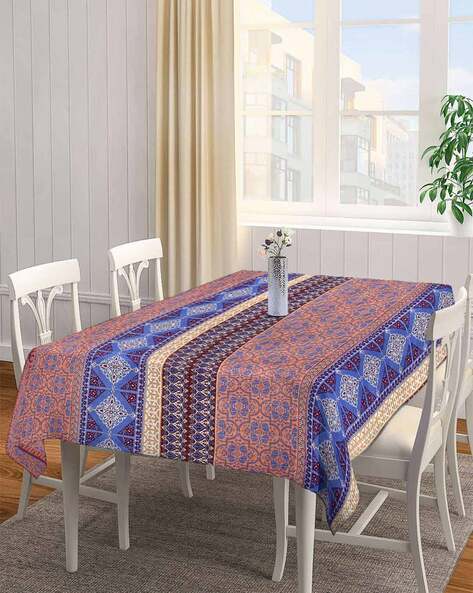 Arrabi Floral Print Cotton Blend 8 SEATER Table Cover