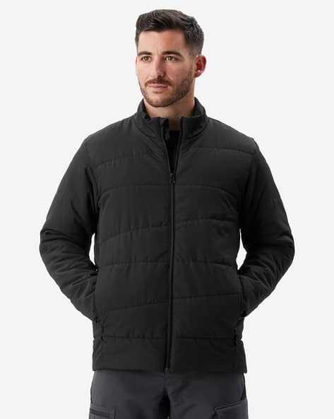 Men Puffer Jacket for Trekking - MT50 Black