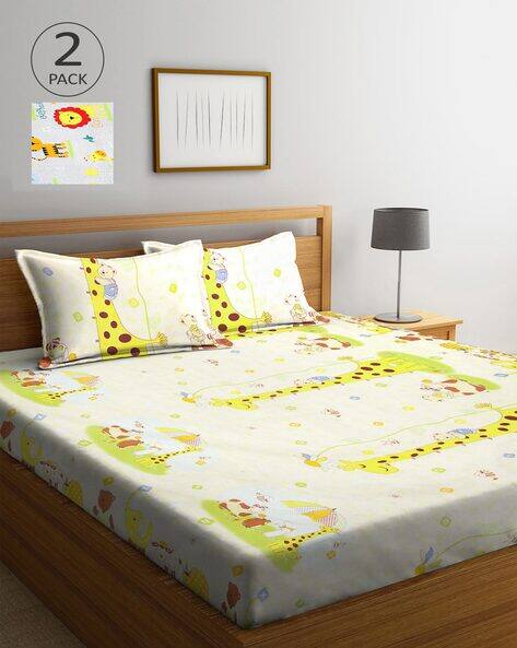 Arrabi Pack of 2 Printed Bedsheets