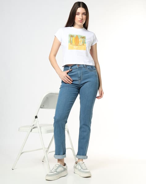 Buda Jeans Co Women Light-Wash Slim Fit Jeans